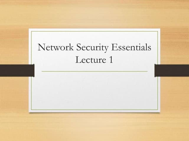 NETWORK SECURITY 