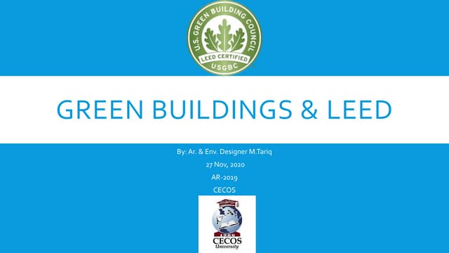 Lecture 04 green buildings & leed
