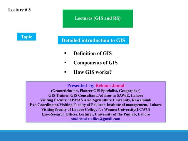 Lecture 04 Introduction To Geographic Information System Pdf Lecture 04 Introduction To Geographic Information System Pdf