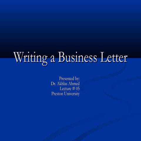 Lecture 05 business letter with sample