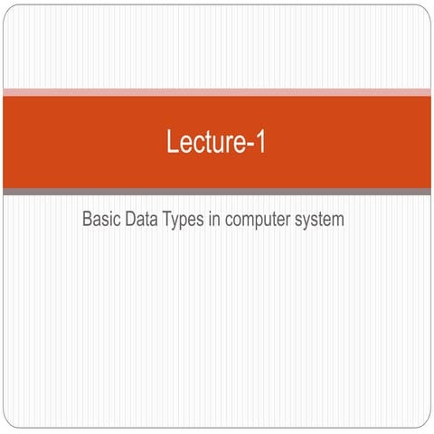 Lecture 1 | PPT