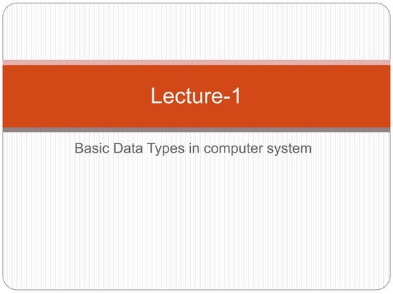 Lecture 1