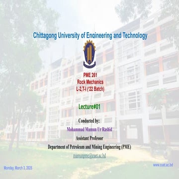 Lecture: Mining Induced Surface Subsidence