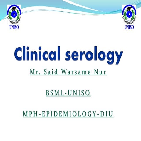 Lecture 1- nitoduction to clinical serology  