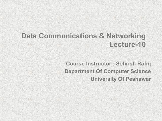 Lecture 10