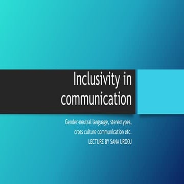 Local and Global Communication in Multicultural Setting | PPTX