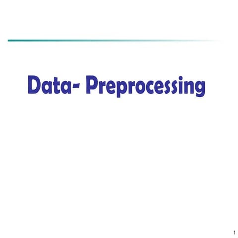 Feature types and data preprocessing steps | PPTX