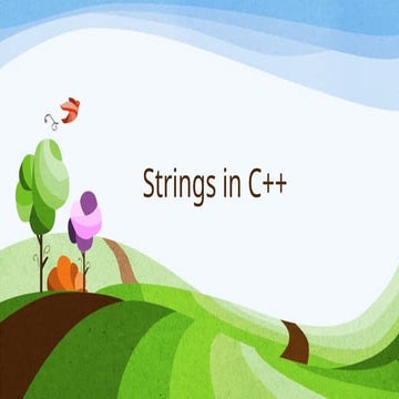 Strings in c++ | PPTX