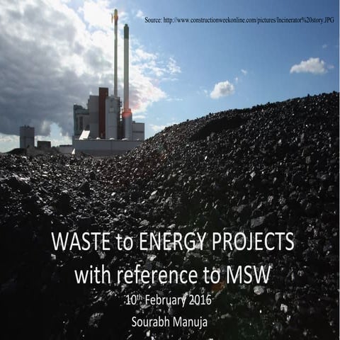 Waste to Energy Conversion | PPTX