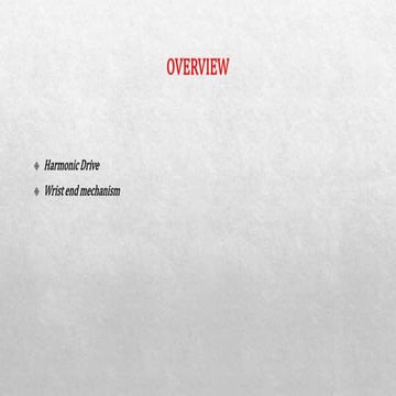 Harmonic Drive Gear and Wrist end mechanism in industrial robots