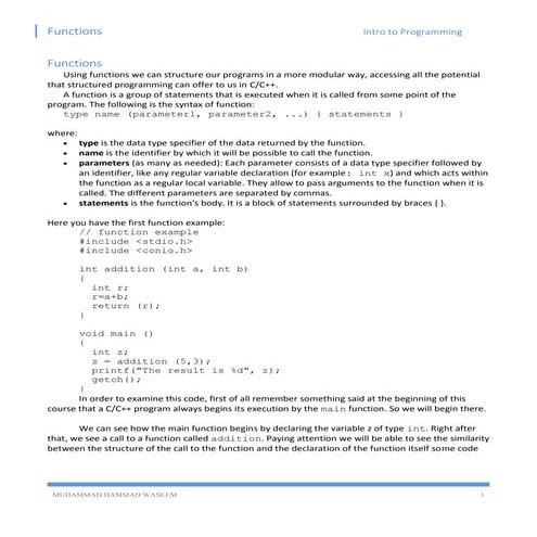 C functions | PPT