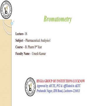 Lecture - 18 Bromometry.pptx
