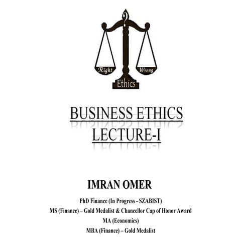 Lecture 1 b ethics | PPT