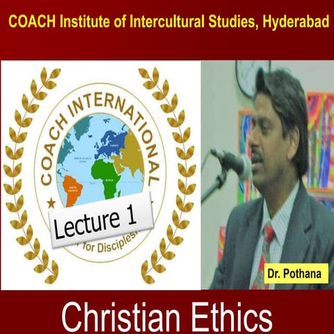 Lecture 1: Christian Ethics