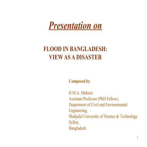 Lecture 1 flood