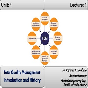 Introduction to Total Quality Management