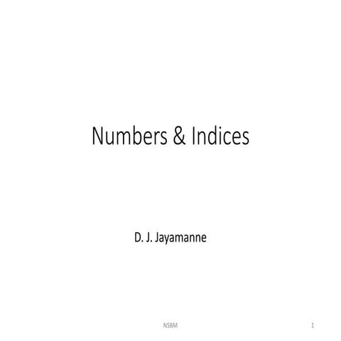 Lecture 1 (numbers and laws of indices)