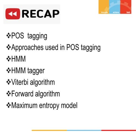 Lecture 1 Parsing POS Tagging HMM Markov model