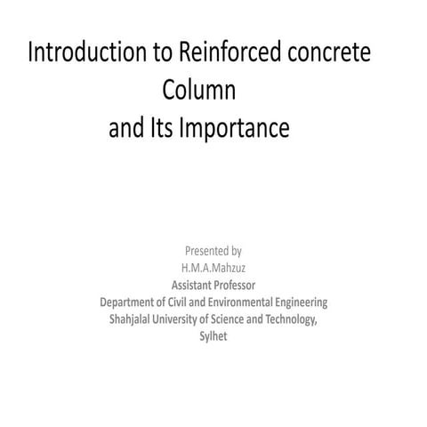 Lecture 1 what is rcc column and its importance