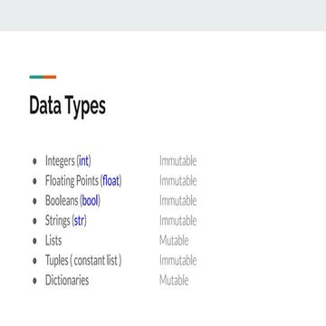 Data Types and Variables in Python | PPT