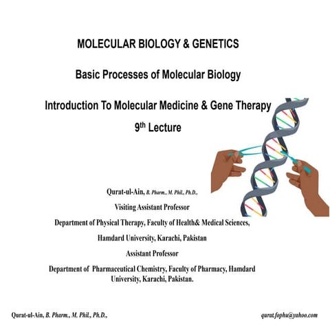 Lecture.9 Gene Therapy: An Introduction