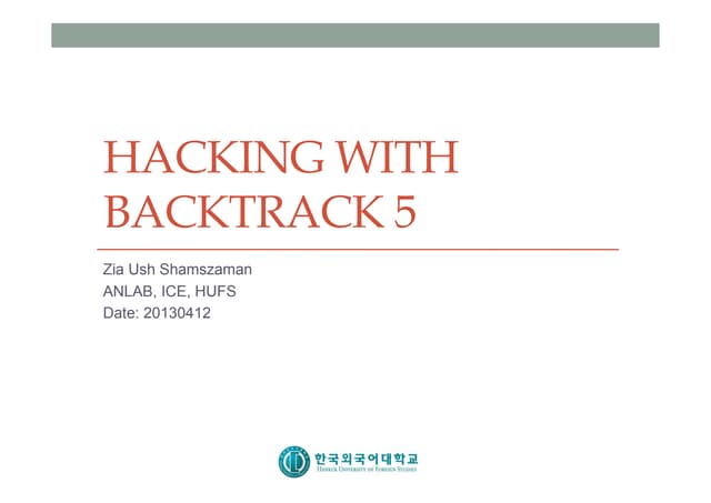 Hacking with Backtrack Lecture-2