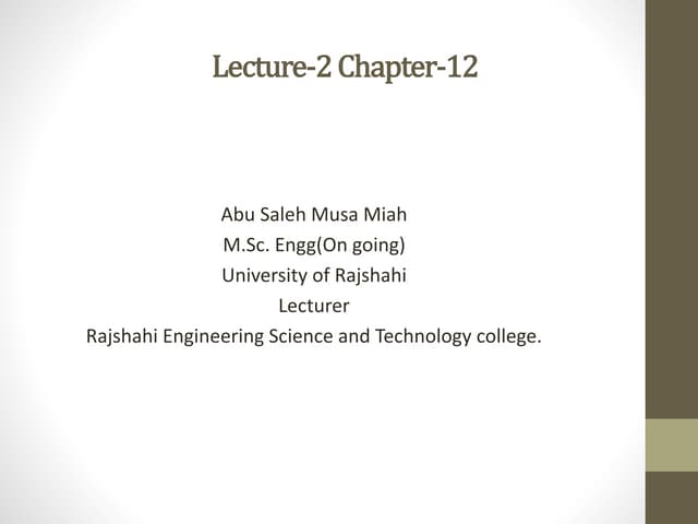 Lecture 2, c++(complete reference,herbet sheidt)chapter-12