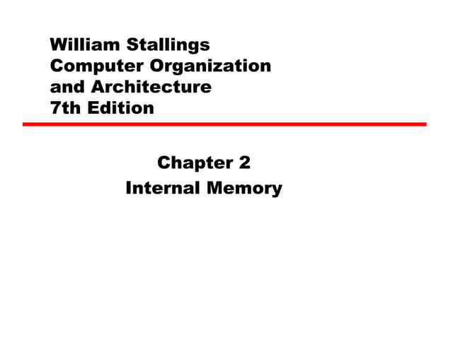 Internal Memory FIT NED UNIVERSITY OF EN