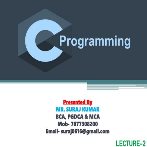 Lecture 2 keyword of C Programming Language | PPT