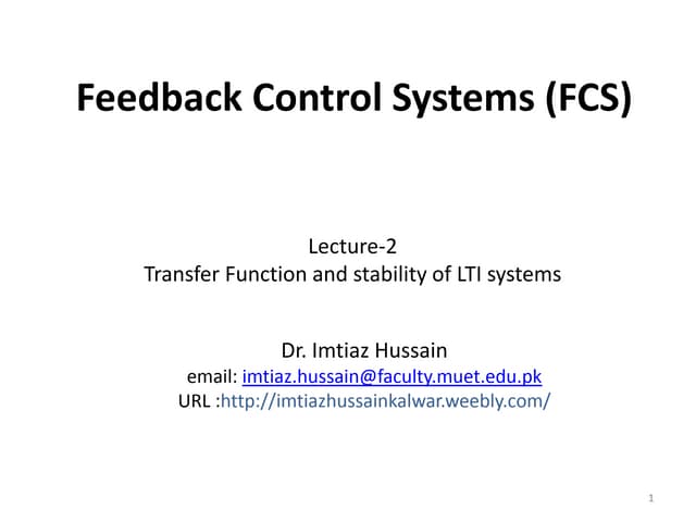Lecture 2 transfer-function