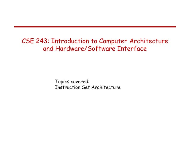 computer organization and architecture presentation