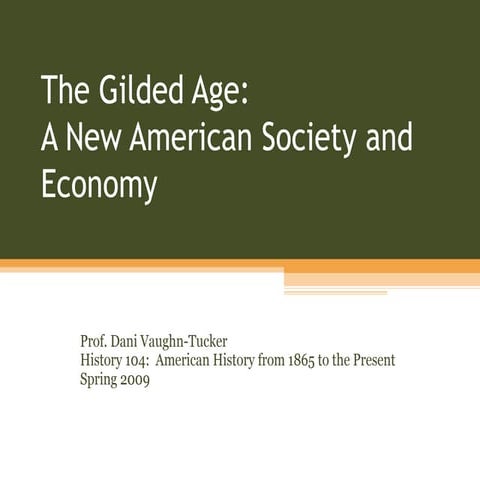 Lecture 3 A New American Society And Economy