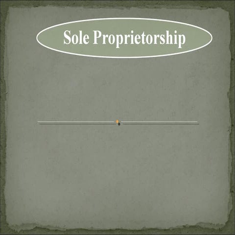 Sole Proprietorship