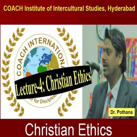 Lecture 4: Christian Ethics