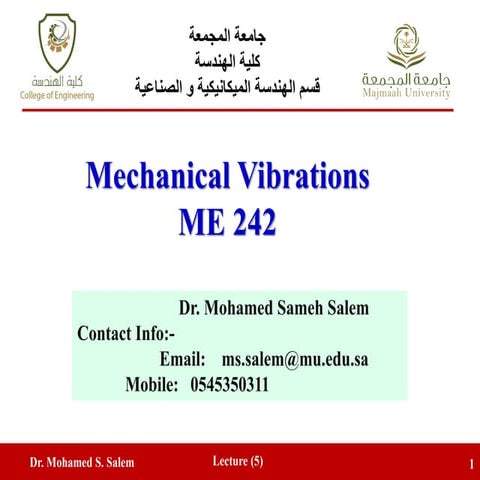 Lecture-5- mechanical vibrations, Mohamed salem.pdf