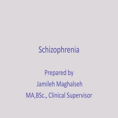 Lecture 5-schizophrenia. presentation,senior