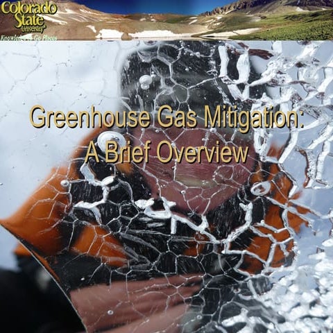 Greenhouse Gas Mitigation: A Brief Overview