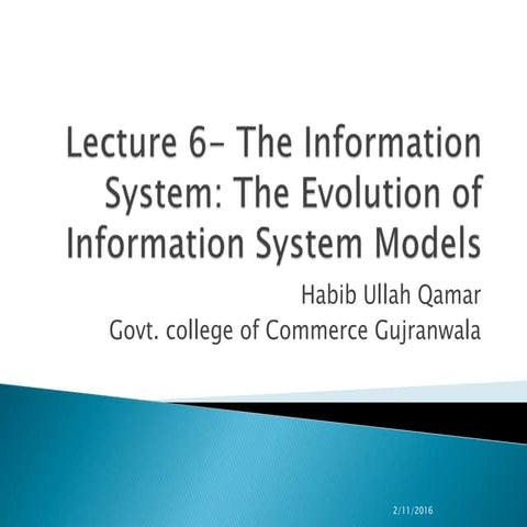 Lecture 6  evolution of  ais  chapter 1 jamed a hall