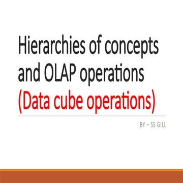 OLAP operations | PPTX