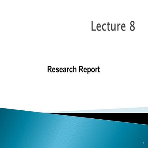 Lecture 6 research report