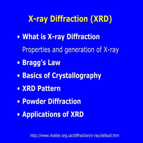 Lecture presentation on x-ray diffraction.ppt