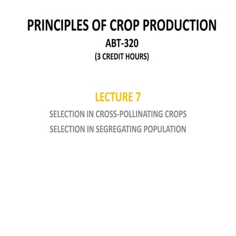 PRINCIPLES OF CROP PRODUCTION 