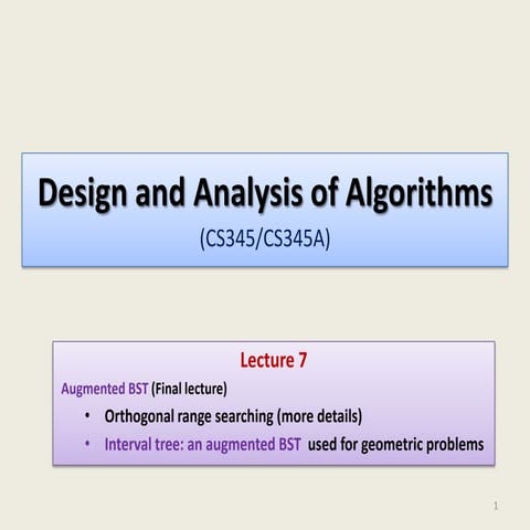 Lecture 7-cs345-2014 | PPT