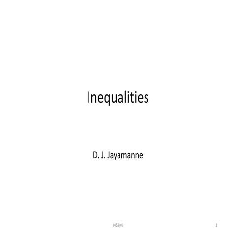 Lecture 7 (inequalities)