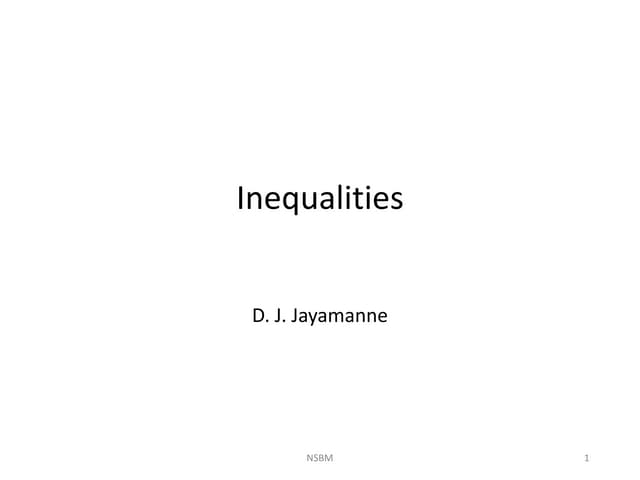 Lecture 7 (inequalities)