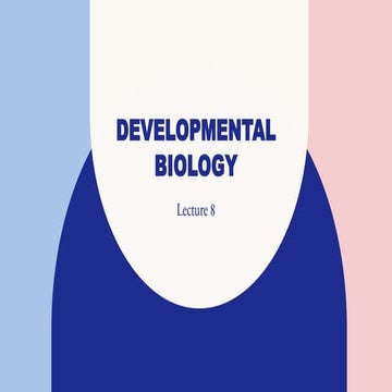 Lecture 8 in Developmental Biology of Plants