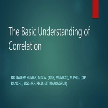 Lecture 8  basic concepts of correlation 