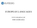 European Languages - history and evolution