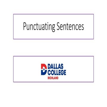 Punctuating Sentences: A Review