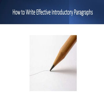 Introductory Paragraphs